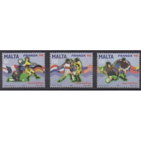 Malte - 1998 - No 1021/1023 - Coupe du monde de football