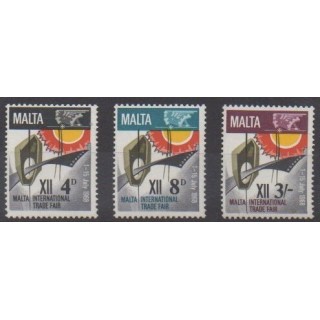 Acheter cette série de timbres de Malte de l'année 1968 (No 375/377).