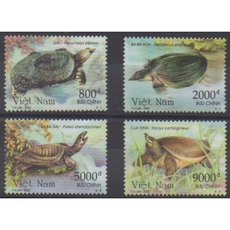 Vietnam - 2002 - No 2067/2070 - Reptiles