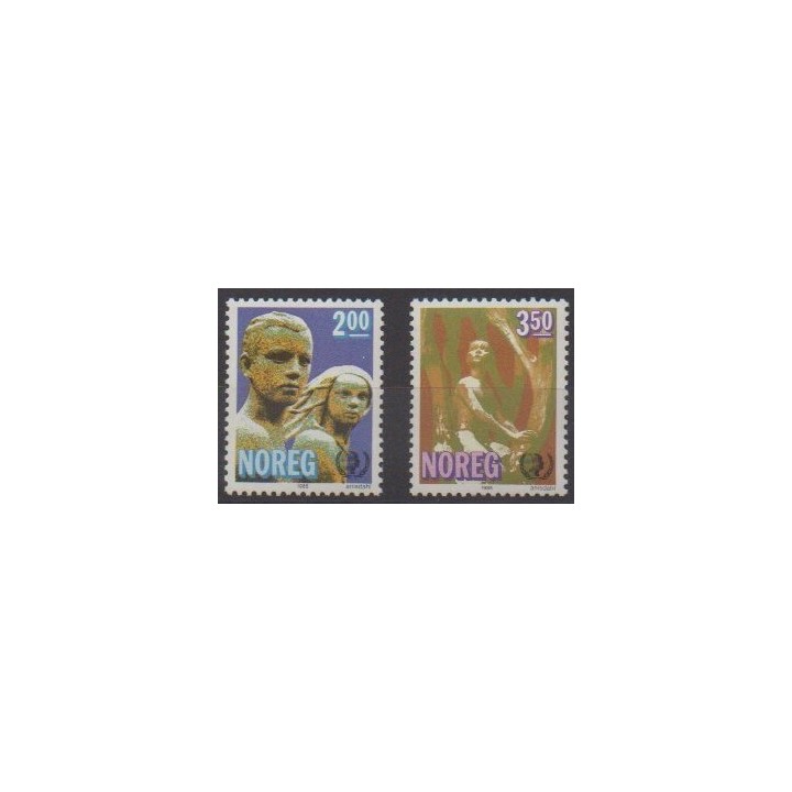 Buy this set of stamps of Norway of the year 1985 (Nb 882/883).