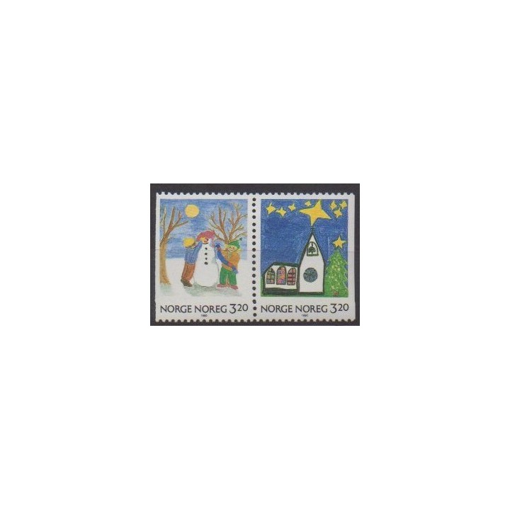 Acheter cette série de timbres de Norvège de l'année 1990 (No 1013/1014).