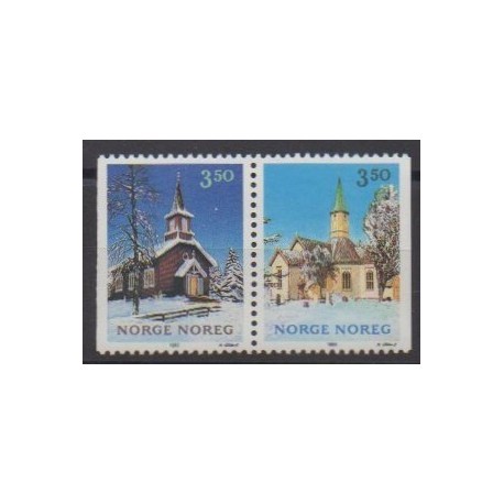 Norvège - 1993 - No 1098/1099 - Églises