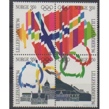Norvège - 1994 - No 1100/1103 - Jeux olympiques d'hiver