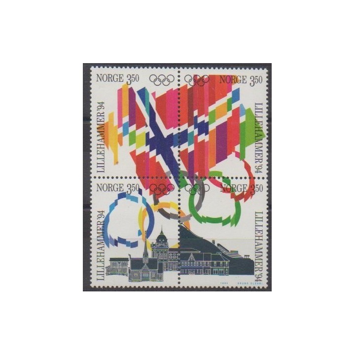 Acheter cette série de timbres de Norvège de l'année 1994 (No 1100/1103).
