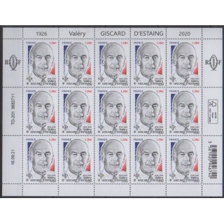 Buy this souvenir sheet  of France of the year 2021 (Nb F44 - Valéry Giscard d'Estaing).