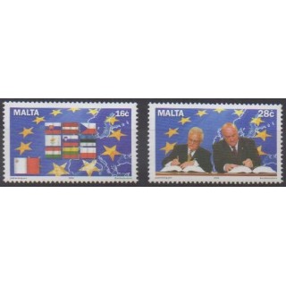 Acheter cette série de timbres de Malte de l'année 2004 (No 1309/1310).