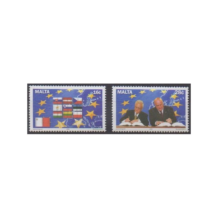 Acheter cette série de timbres de Malte de l'année 2004 (No 1309/1310).
