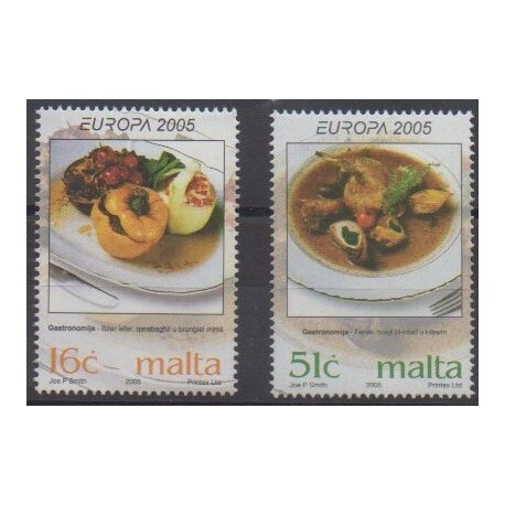 Malte - 2005 - No 1363/1364 - Gastronomie - Europa