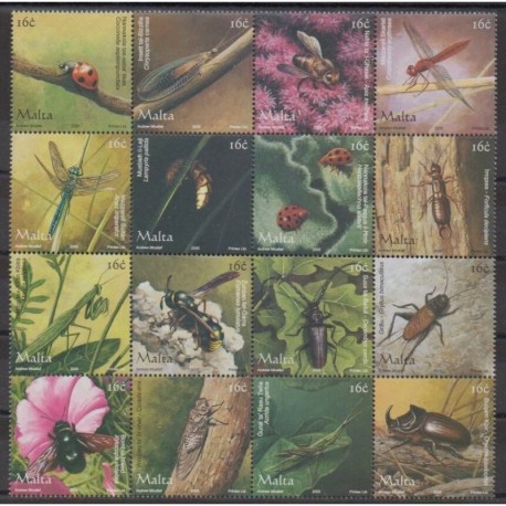 Malte - 2005 - No 1347/1362 - Insectes