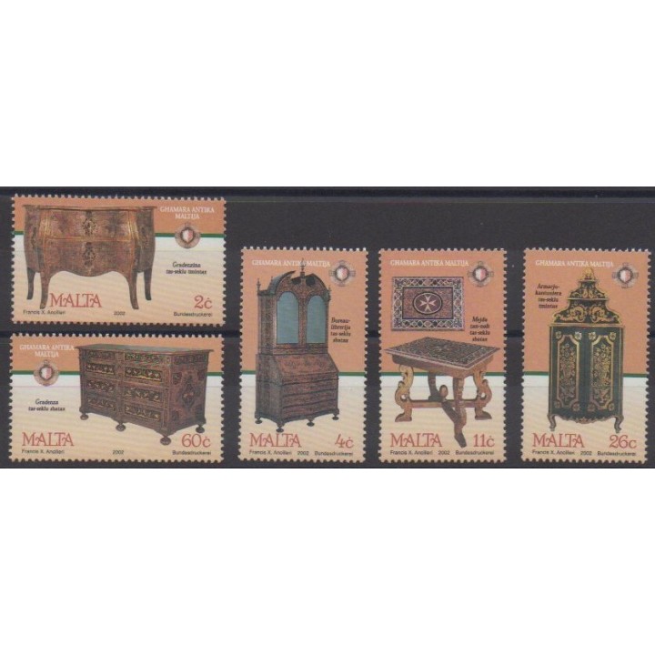Acheter cette série de timbres de Malte de l'année 2002 (No 1181/1185).