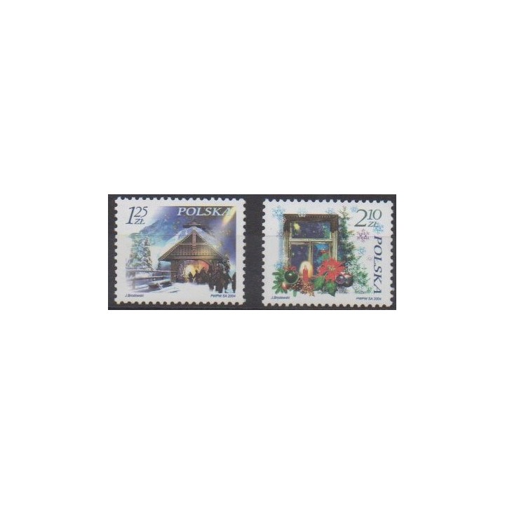 Acheter cette série de timbres de Pologne de l'année 2004 (No 3910/3911).