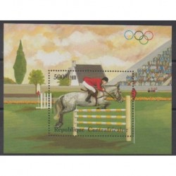 Central African Republic - 1983 - Nb BF64 - Horses - Winter Olympics