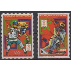 Central African Republic - 1987 - Nb PA367/PA368 - Winter Olympics