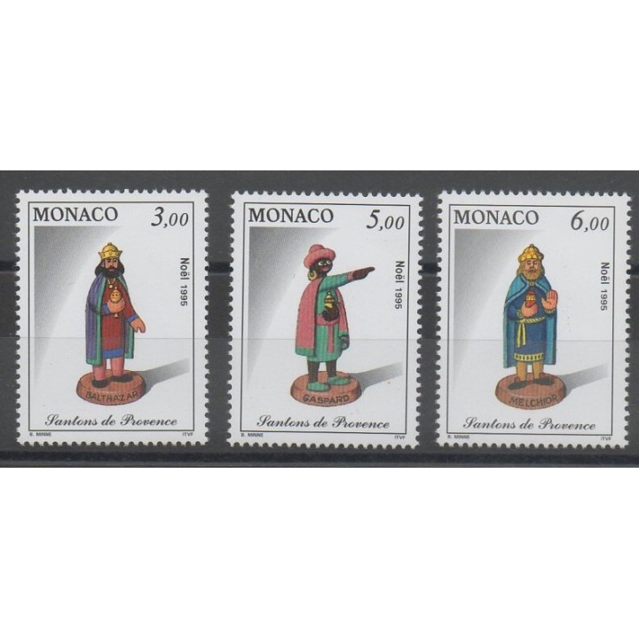 Timbres - Noël - Monaco  - 1995 - No 2011/2013