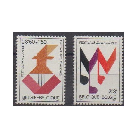 Belgium - 1971 - Nb 1599/1600 - Folklore