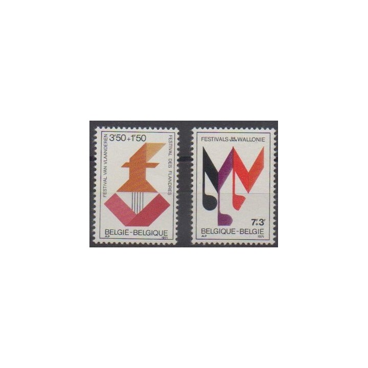 Buy this set of stamps of Belgium of the year 1971 (Nb 1599/1600).