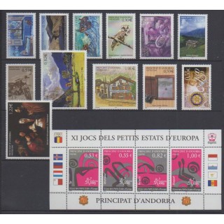 Acheter les timbres d'Andorre français  de l'année 2005 (No 604/619).
