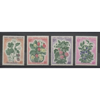 Timbres - fruits - Saint-Pierre et Miquelon - 1970 - No 401/404