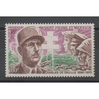Timbres - de Gaulle - Saint-Pierre et Miquelon - 1972 - No PA 53