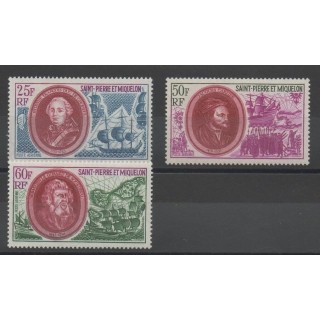 Timbres - bateaux - Saint-Pierre et Miquelon - 1970 - No PA 50/PA 52