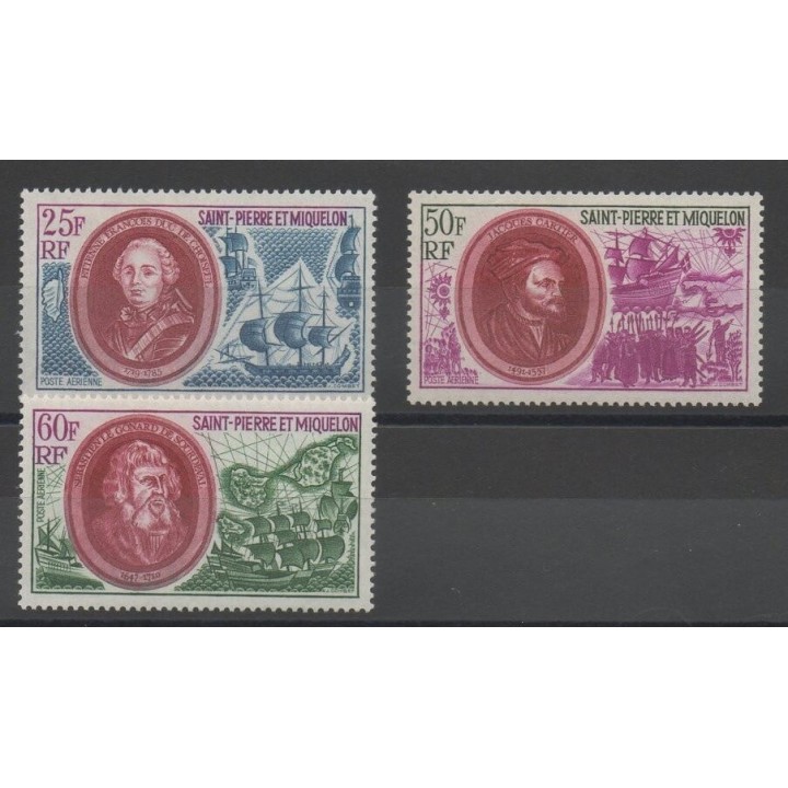 Timbres - bateaux - Saint-Pierre et Miquelon - 1970 - No PA 50/PA 52