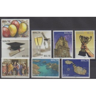 Acheter cette série de timbres de Malte de l'année 2010 (No 1580/1587).