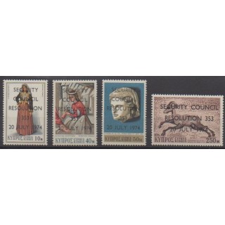 Acheter cette série de timbres de Chypre de l'année 1974 (No 407/410).
