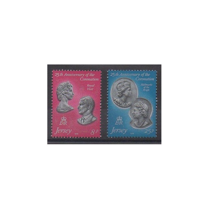 Jersey - 1978 - No 179/180 - Royauté - Principauté