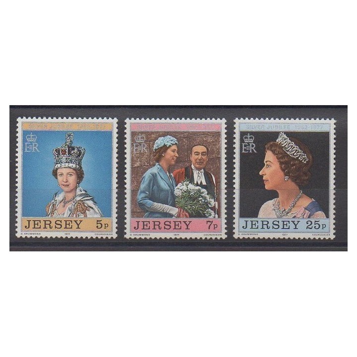 Jersey - 1977 - No 151/153 - Royauté - Principauté