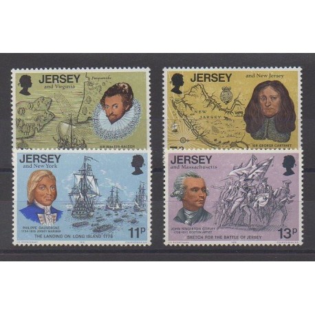 Jersey - 1976 - Nb 138/141 - Various Historics Themes