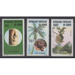Congo (Republic of) - 1982 - Nb 688/690 - Flora - Birds