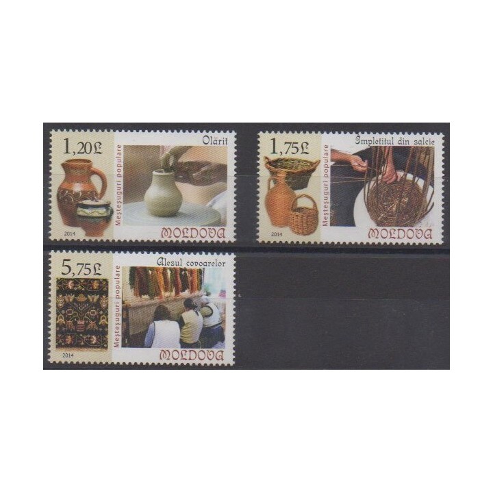 Acheter cette série de timbres de Moldavie de l'année 2014 (No 745/747).