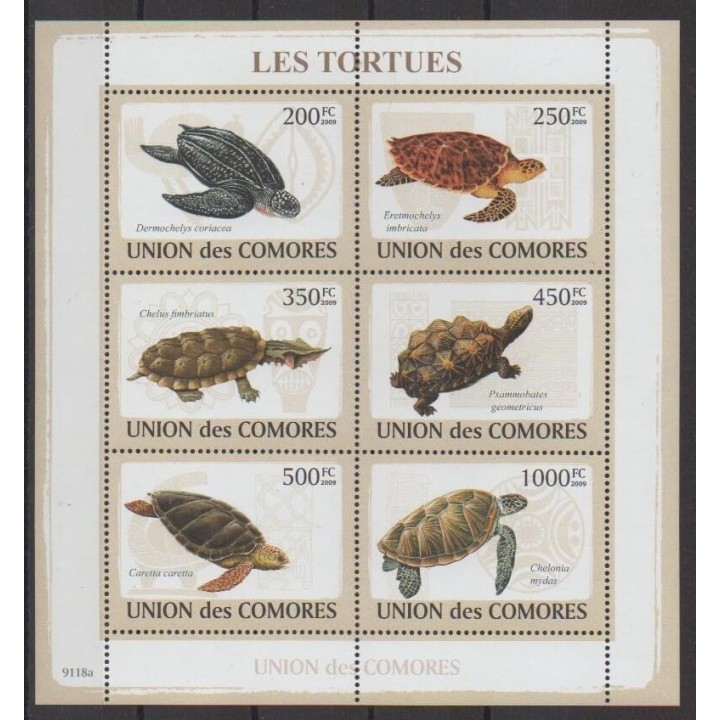 Acheter cette série de timbres des Comores de l'année 2009 (No 1495/1500).