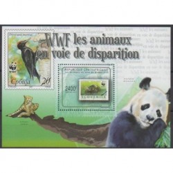 Central African Republic - 2011 - Nb BF239 - Stamps on stamps - Turtles - Endangered species - WWF