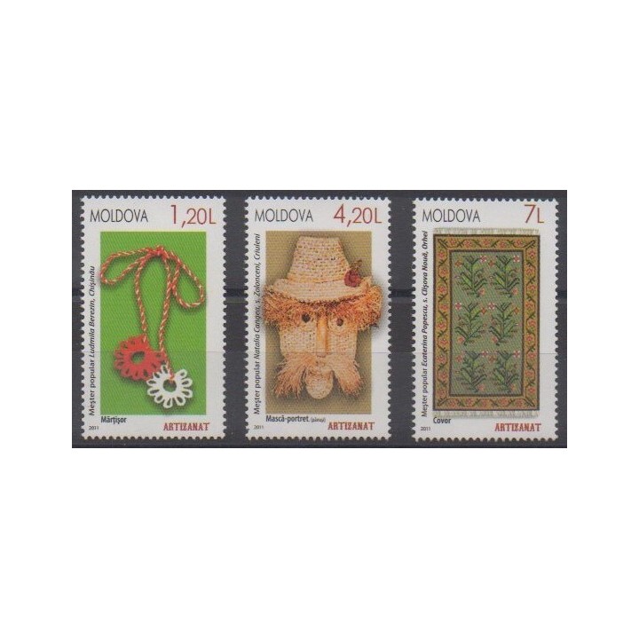 Buy this set of stamps of Moldova of the year 2011 (Nb 645/647).