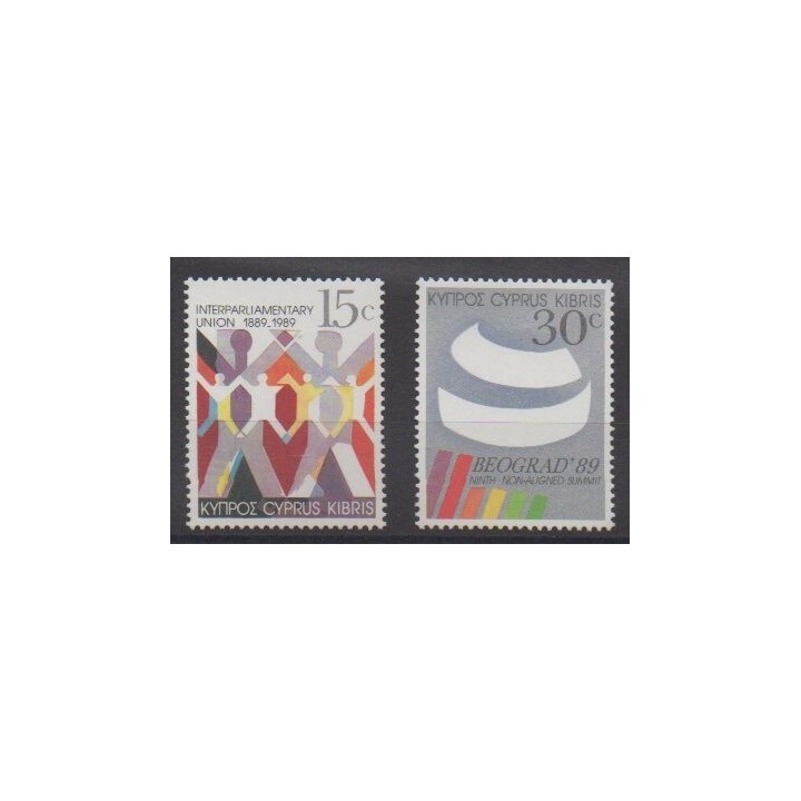 Buy this set of stamps of Cyprus of the year 1989 (Nb 718/719).
