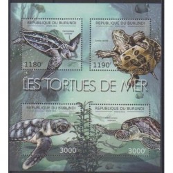 Burundi - 2012 - Nb 1790/1793 - Turtles