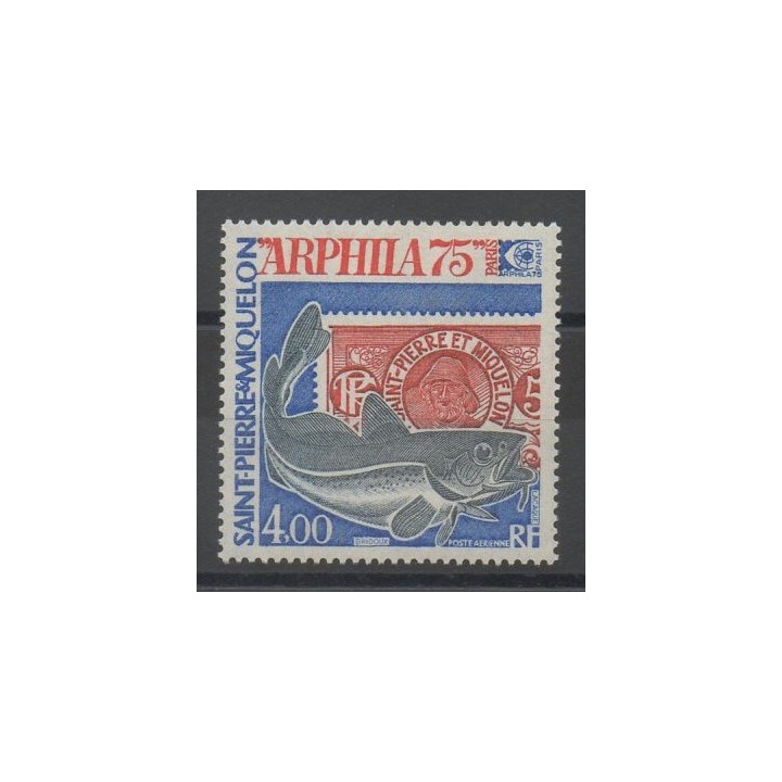 Timbres - exposition - Saint-Pierre et Miquelon - 1975 - No PA 60