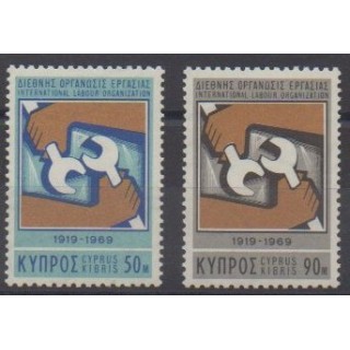 Acheter cette série de timbres de Chypre de l'année 1969 (No 307/308).
