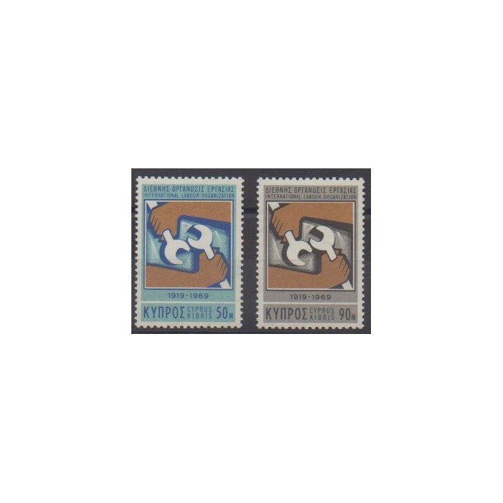 Buy this set of stamps of Cyprus of the year 1969 (Nb 307/308).