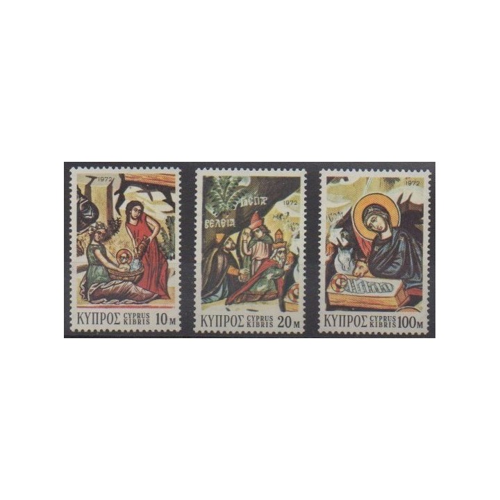 Acheter cette série de timbres de Chypre de l'année 1972 (No 376/378).