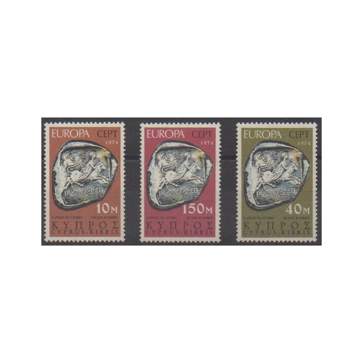 Buy this set of stamps of Cyprus of the year 1974 (Nb 401/403).