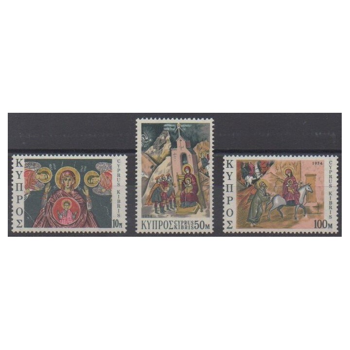 Acheter cette série de timbres de Chypre de l'année 1974 (No 412/414).