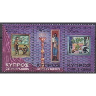Acheter cette série de timbres de Chypre de l'année 1975 (No 420/422).