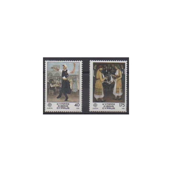 Buy this set of stamps of Cyprus of the year 1981 (Nb 542/543).