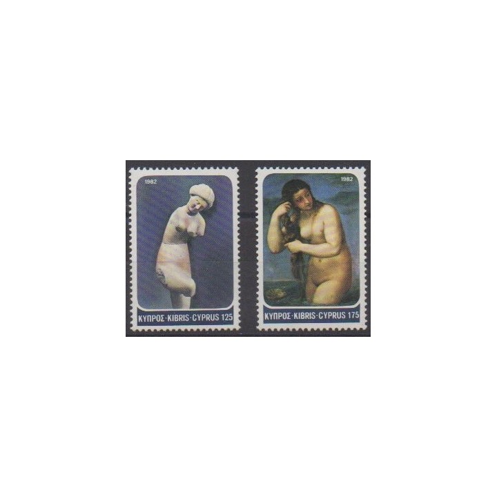 Buy this set of stamps of Cyprus of the year 1982 (Nb 559/560).