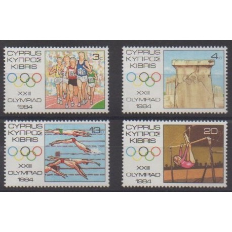 Chypre - 1984 - No 608/611 - Jeux Olympiques d'été