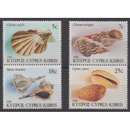 Cyprus - 1986 - Nb 653/656 - Sea life