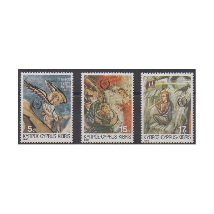 Acheter cette série de timbres de Chypre de l'année 1986 (No 665/667).