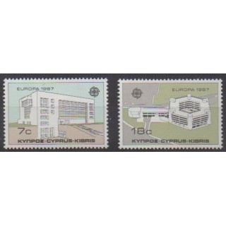 Acheter cette série de timbres de Chypre de l'année 1987 (No 677/678).